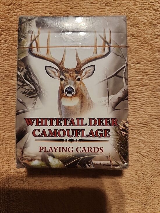 rivers edge Other - Hunting Camp Cards - Camouflage Whitetail Deer Playing Card Deck Sealed